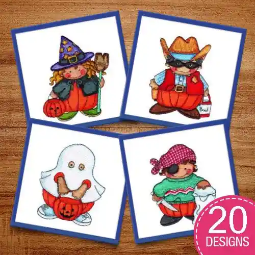 Cheap Pumpkin Patch Kids Embroidery design pack by Morango Designs, Embroidery Packs on EmbroideryDesigns.com