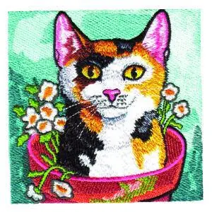 Garden Kitty Embroidery Design New Arrival