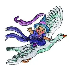 Mother Goose Embroidery Design Luxury