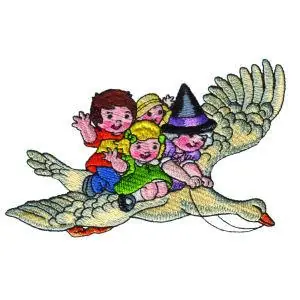 Mother Goose Embroidery Design Weekend Sale