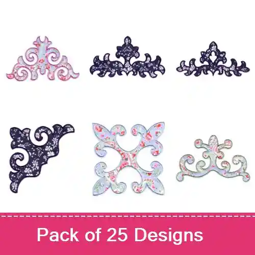 Instant Buy The Glorious Damask Applique Embroidery design pack by Needle Passion Embroidery, Embroidery Packs on EmbroideryDesigns.com