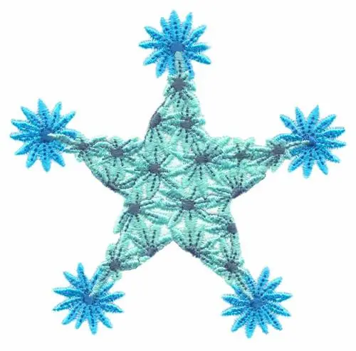 Markdown Floral Star Embroidery Design