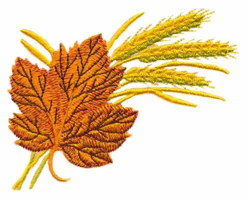 Leaves and Wheat Embroidery Design Limited Offer