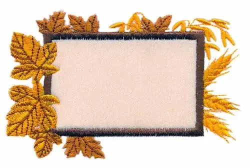 Leaves and Wheat Embroidery Design Original