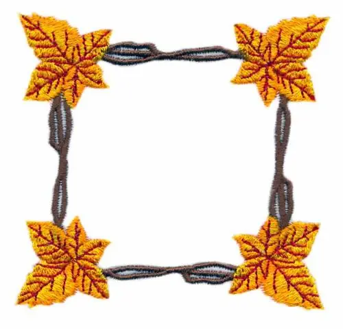 Leaf and Twig Frame Embroidery Design Special Offer