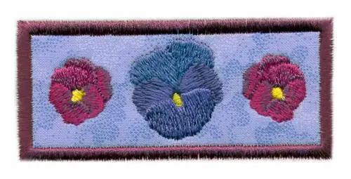 Express Delivery Pansy Applique Embroidery Design