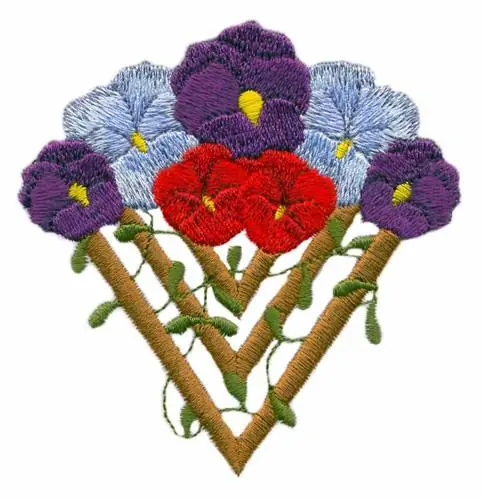 Pansy Trellis Embroidery Design Deal
