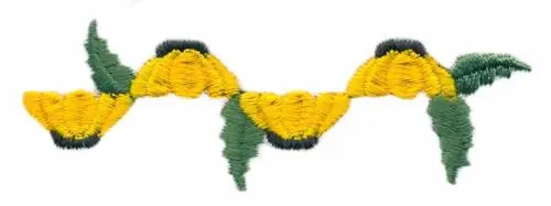 Markdown Sunflower Border Embroidery Design