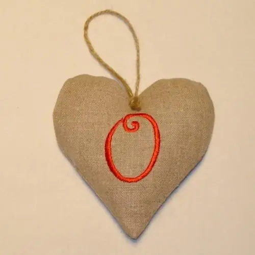 Padded Heart O Embroidery Design Wholesale