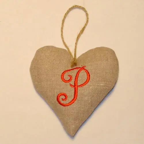 Editor’s Pick Padded Heart P Embroidery Design
