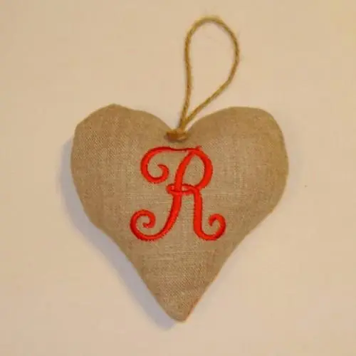 Padded Heart R Embroidery Design Best Choice