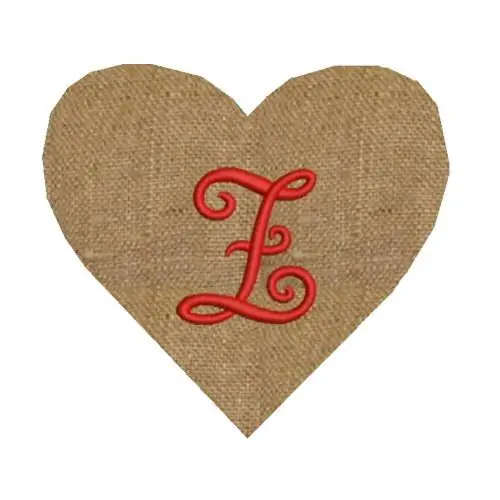 Padded Heart Z Embroidery Design Trending