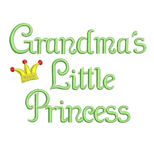 Discount Grandmas Little Princess Embroidery Design