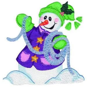 Snowman Embroidery Design Sale