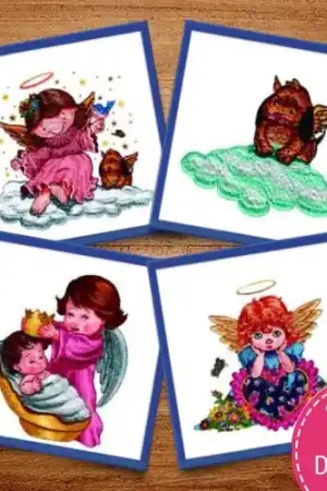 Best Seller Sweet Angels Embroidery design pack by Morango Designs, Embroidery Packs on EmbroideryDesigns.com