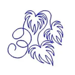 New Arrival Quilting Leaves Embroidery Design