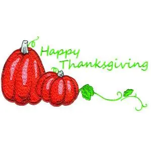 Money Back Guarantee Happy Thanksgiving Embroidery Design
