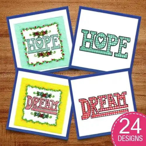Words of Wisdom Embroidery design pack by Morango Designs, Embroidery Packs on EmbroideryDesigns.com Reduced Price