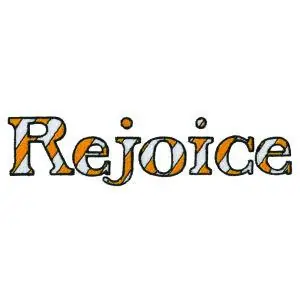 Luxury Rejoice Embroidery Design