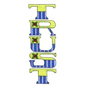 Trust Embroidery Design High Quality