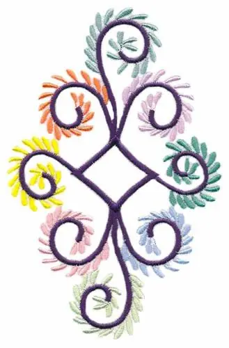 Swirling Leaves Embroidery Design Factory Price