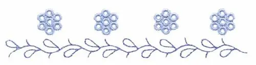 In Demand Flower and Vine Border Embroidery Design