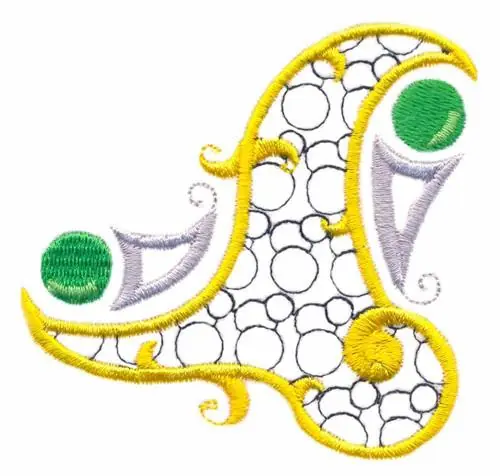 Circle and Swirl Design Embroidery Design Same Day Shipping