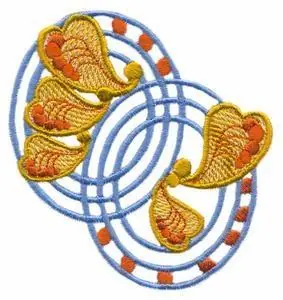 Brand New Swirl Oval Embroidery Design