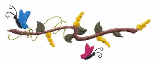 Branch with Butterflies Embroidery Design While Supplies Last