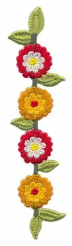 Worldwide Shipping Dahlia Border Embroidery Design