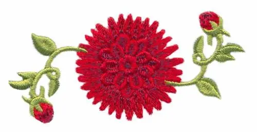 Dahlias Embroidery Design Discount