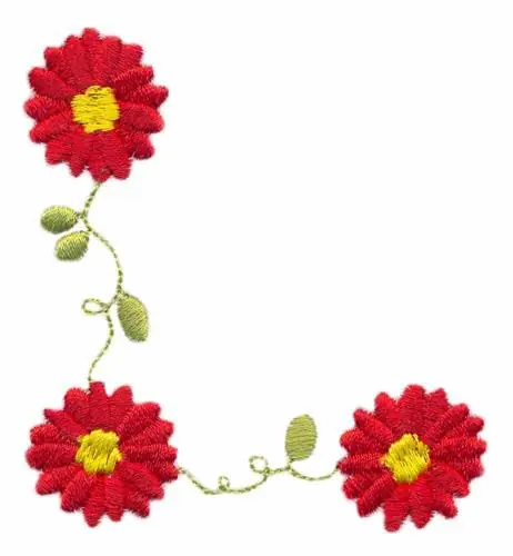 Premium Dahlia Corner Embroidery Design