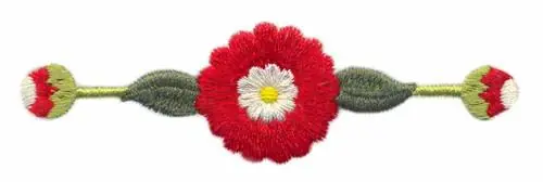 Dahlia Border Embroidery Design Certified