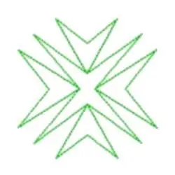 Free Shipping Quilting Abstract Star Embroidery Design