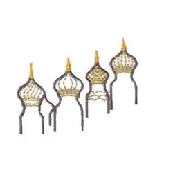 High Quality Cupolas Red Square Embroidery Design