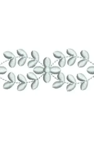 Affordable Floral Bluework Border Embroidery Design