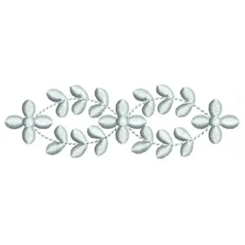 Affordable Floral Bluework Border Embroidery Design