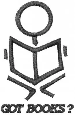 Get Yours Got Books? Embroidery Design