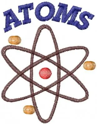 Atoms Embroidery Design Warranty Included