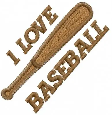 Affordable I Love Baseball Embroidery Design
