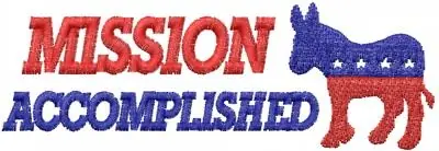 Mission Accomplished Embroidery Design Clearance
