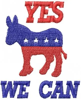 Secure Checkout Yes We Can Embroidery Design