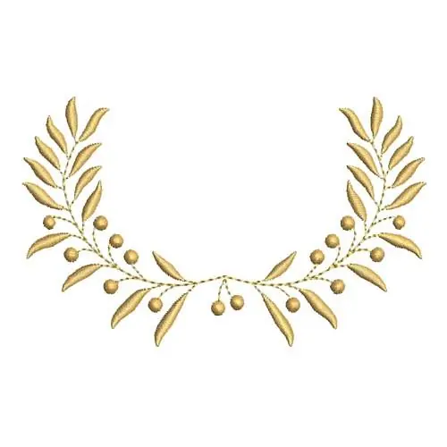 Worldwide Shipping Heirloom Leaves Bough Embroidery Design