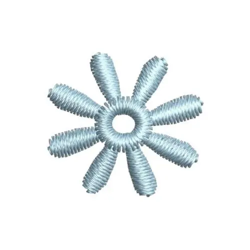 Blue Floral Embroidery Design Crafted