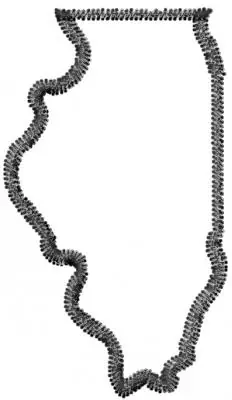 Illinois Outline Embroidery Design Trending