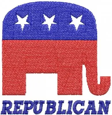 Republican Embroidery Design Direct From Manufacturer