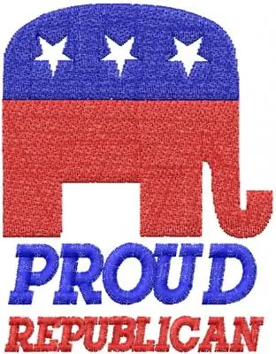 Proud Republican Embroidery Design Special Discount