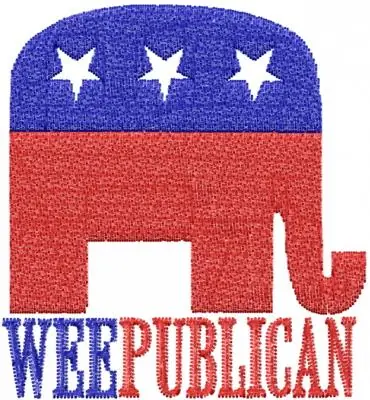 Instant Buy Wee Republican Embroidery Design