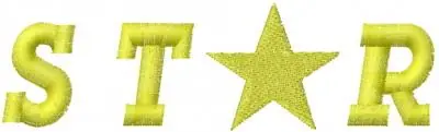 Star Title Embroidery Design Editor’s Pick