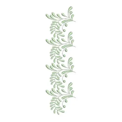 Heirloom Leaves Border Embroidery Design Next Day Delivery